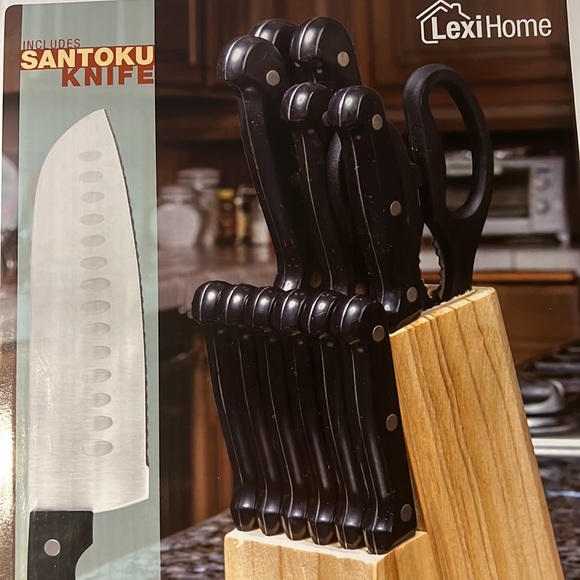 Lexi Home Santoku Knife 29 piece Set Bonus New - Picture 2 of 13